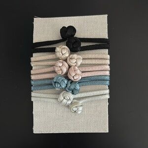 Set of Anthropologie Knotted Hair Ties in Neutral Tones
